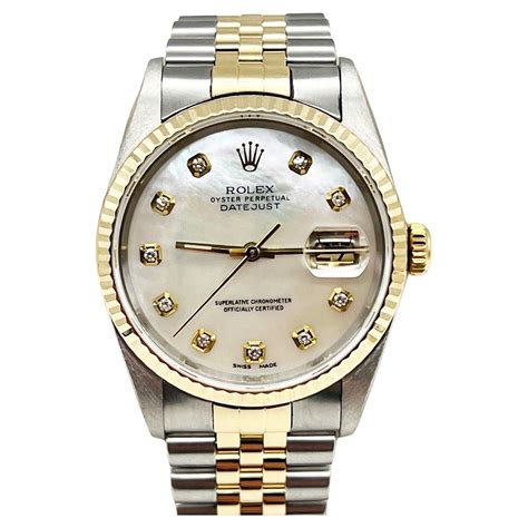 rolex silver tapestry dial|Rolex 16233 with diamonds.